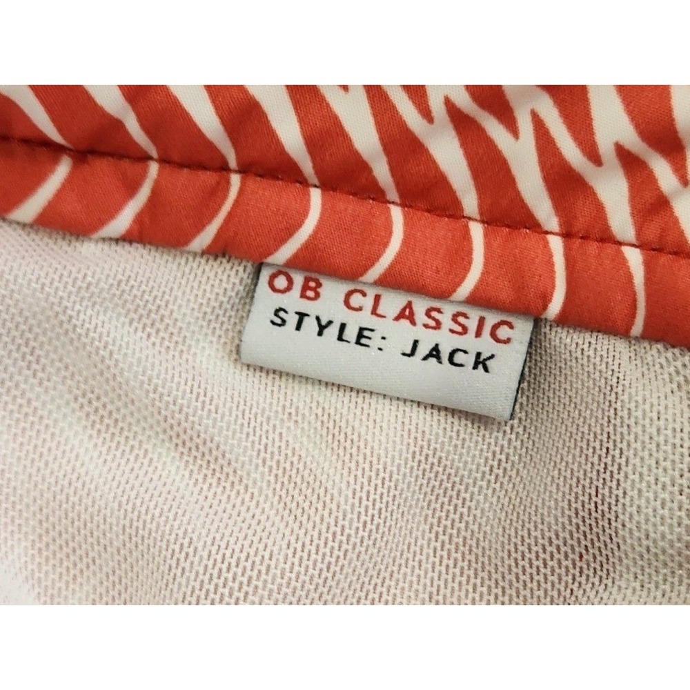 Orlebar Brown Jack Swim Shorts Orange White‎ Wavy Print Mens 40 OB Classic - Picture 6 of 7